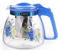 Заварочный чайник BONJART 900 мл, жаропрочное стекло, металлический фильтр ПС6518