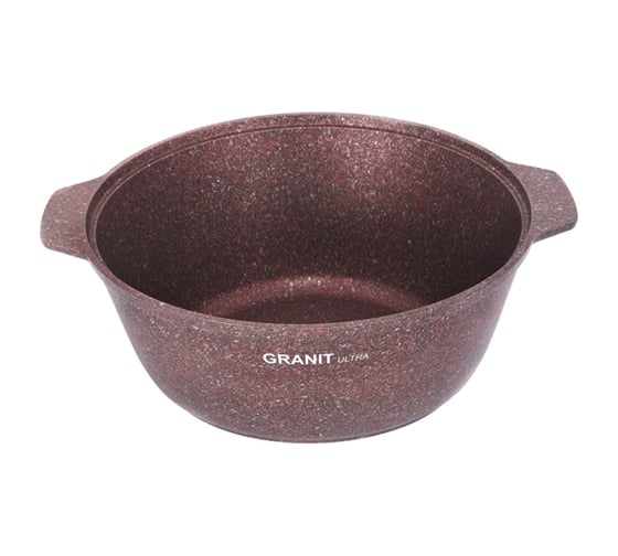 Кастрюля-жаровня Kukmara линия Granit ultra red 3 л со стеклянной крышкой антипригарное покрытие ТП9315