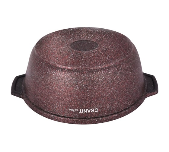 Кастрюля-жаровня Kukmara линия Granit ultra red 3 л со стеклянной крышкой антипригарное покрытие ТП9315
