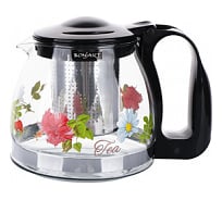 Заварочный чайник BONJART 700 мл, жаропрочное стекло, деколь, металлический фильтр ТП9892