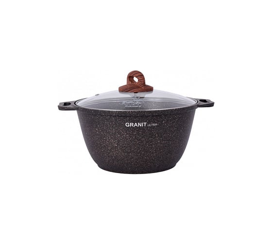 Кастрюля Kukmara линия Granit ultra original 3 л со стеклянной крышкой антипригарное покрытие ТП9311 1