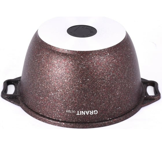 Кастрюля Kukmara линия Granit ultra red 3 л со стеклянной крышкой антипригарное покрытие ПД8031