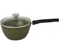 Кастрюля Kukmara линия Trendy style malachite 1.5 л со съемной ручкой со стеклянной крышкой антипригарное покрытие ТП9325