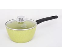 Кастрюля Kukmara линия Trendy style lime 1.5 л со съемной ручкой со стеклянной крышкой антипригарное покрытие ТП996