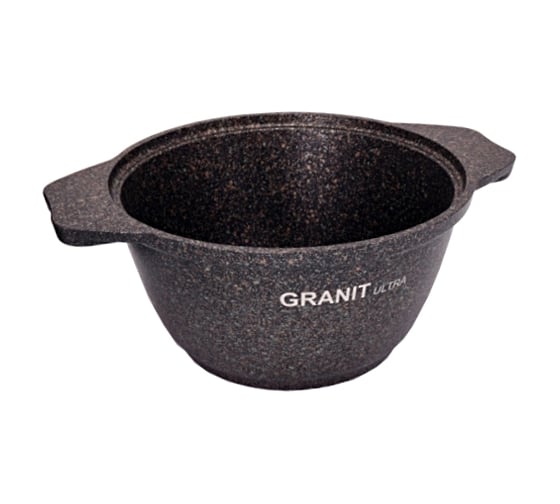 Кастрюля Kukmara линия Granit ultra original 1 л со стеклянной крышкой антипригарное покрытие ТП9309