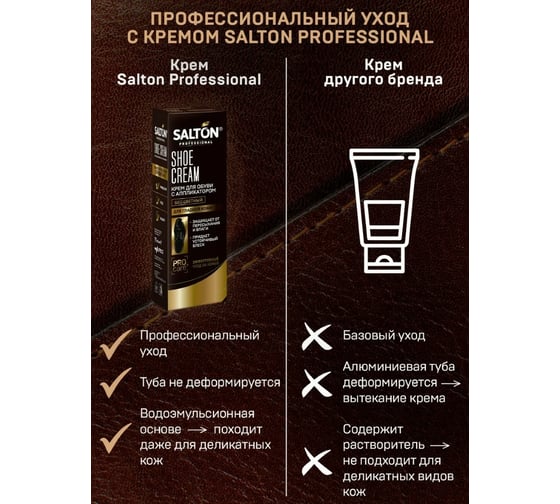 Крем для обуви SALTON PROF в тубе 75 мл бесцветный 12 0007/019