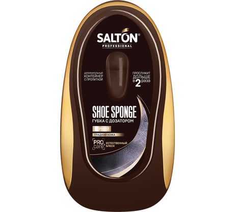 Губка для гладкой кожи SALTON PROF с дозатором черный 24 0013