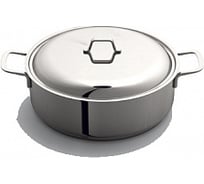 Сотейник Kukmara линия Ideal из нержавеющей стали с крышкой 28 см ПС9983