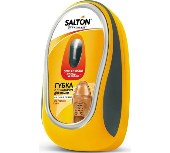 Губка для обуви из гладкой кожи SALTON Дизайн с дозатором бесцветный 24 2017 52/34