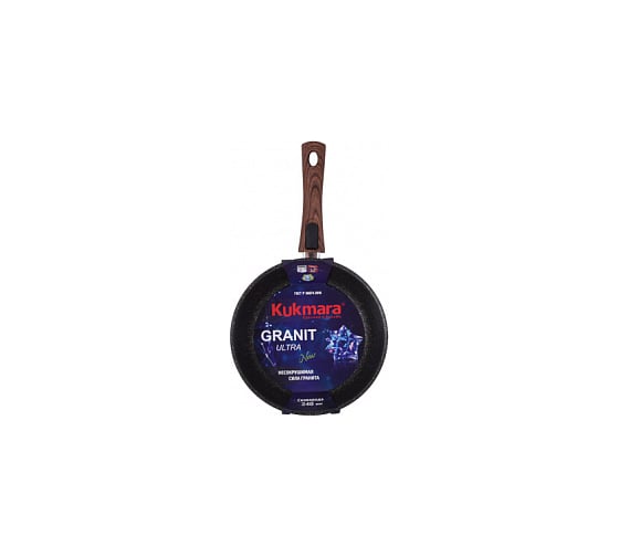 Сковорода Kukmara линия Granit ultra original 24 см со съемной ручкой антипригарное покрытие ТП9319