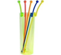 Декоративный размешиватель PAPSTAR МОЛНИЯ, Н210 мм, 100 шт/уп, разноцветный 1/10 PS-19883