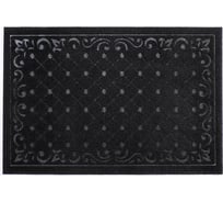 Влаговпитывающий коврик In'Loran ХОЛЛ с тиснением 40x60 см черный 130-466