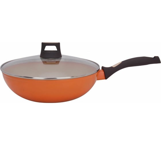 Вок Pomi d'Oro с крышкой, 28 см P-620171 Mandarino 1