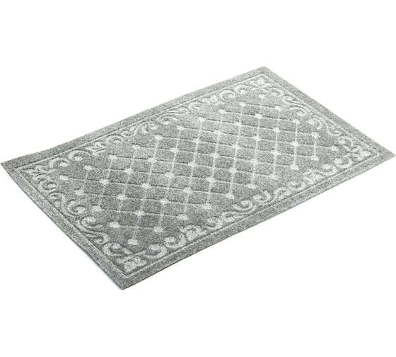Влаговпитывающий коврик In'Loran ХОЛЛ с тиснением 60x90 см серый 130-694