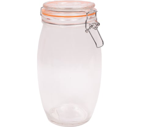 Стеклянная банка Mallony BRAVO объем 1500 мл с бугельным замком 007253