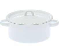 Эмалированная кастрюля Сибирские товары цилиндрическая, 2.0 л, светлая ХП2065