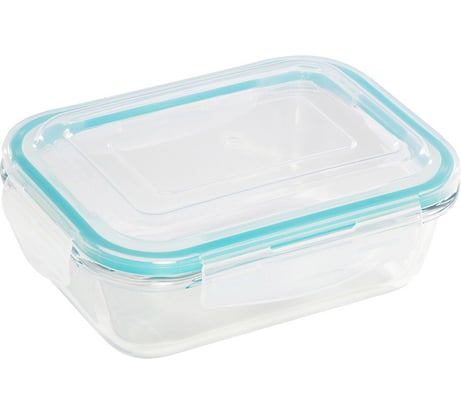 Контейнер Mallony DIAFANO 650 мл из жаропрочного стекла с крышкой из пластмассы прямоугльный, температура -20 до +200 С 00 5471