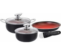 Набор посуды для приготовления Pomi d'Oro со съемной ручкой P640558 Comodo set