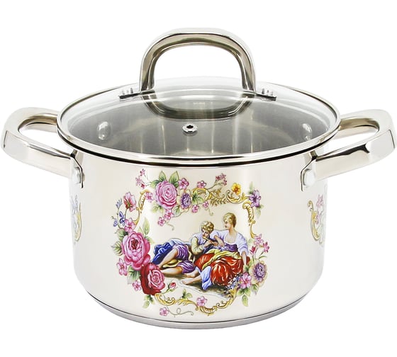 Набор кастрюль Pomi d'Oro 18 см, 20 см, 24 см с крышками P640560 Lovers