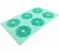 Крученая силиконовая форма для выпечки КОШКИН ДОМ 6 ячеек, 29x17.4x3.6 см 50-11-005