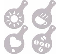 Набор декораторов для кофе МУЛЬТИДОМ 4 шт 8,5x13 см J11-93