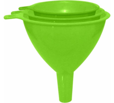 Набор воронок МУЛЬТИДОМ 3 шт диаметры 6,7,8 см 3 цвета VL80-183