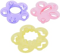 Трафарет для декорирования блюд МУЛЬТИДОМ Цветочки диаметры 8,5 см, 9,5 см и 12 см VL80-296