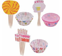 Набор форм для выпечки МУЛЬТИДОМ с топперами 48 предметов VL80-279