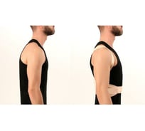 Массажер-фиксатор осанки и поясницы ONLITOP р-р S/M, на фастексах, бежевый ОТ 7126946