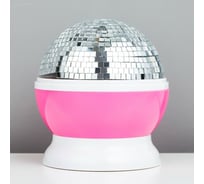 Ночник RISALUX "Диско" LED бело-розовый 11,5х11х14 см 5091645