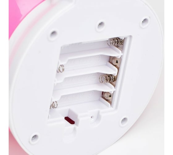 Ночник RISALUX "Диско" LED бело-розовый 11,5х11х14 см 5091645
