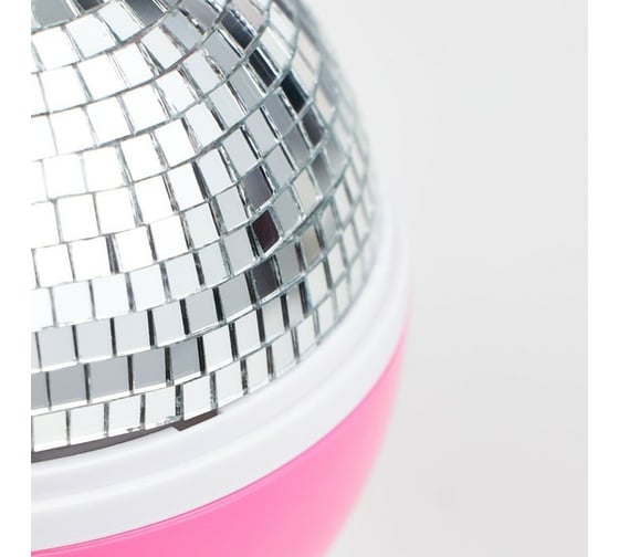 Ночник RISALUX "Диско" LED бело-розовый 11,5х11х14 см 5091645