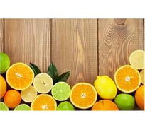 Разделочная доска МУЛЬТИДОМ Цитрусовый микс стекло 18х28 см VL48-70