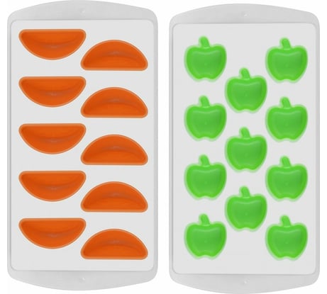 Силиконовая форма для льда МУЛЬТИДОМ Яблоко-Апельсин VL80-155