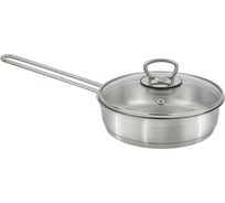 Сковорода КАТЮША София нержавеющая сталь, 18 см, стеклянная крышка 19910-180-0