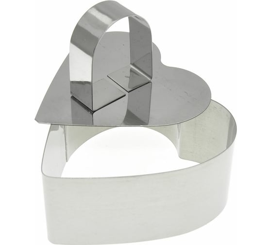 Кулинарная форма МУЛЬТИДОМ Сердце 9х10х4 см с крышкой-прессом AN8-16 1