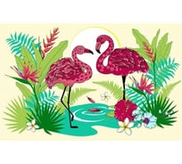 Разделочная доска МУЛЬТИДОМ Фламинго подставка под горячее 18х28 см VL48-71