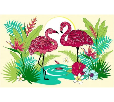 Разделочная доска МУЛЬТИДОМ Фламинго подставка под горячее 18х28 см VL48-71