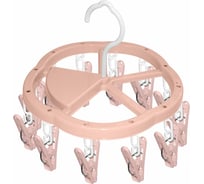 Вешалка МУЛЬТИДОМ с 12 прищепками цветок диаметр 23 см 3 цвета FL75-38