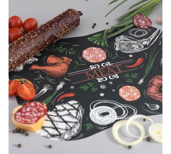Разделочная доска МУЛЬТИДОМ Мясное меню размер 40х30 см NEW МТ80-441