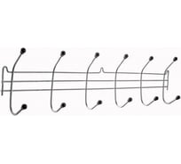 Вешалка для одежды EUROHOUSE 6 крючков, 71х18х8 см, хром 14328