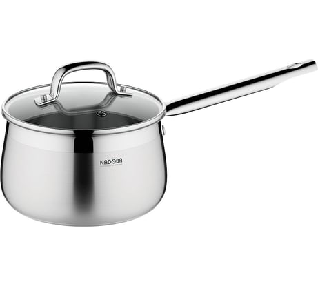 Ковш NADOBA VORSA со стеклянной крышкой, 16 см/2,0 л, 727114