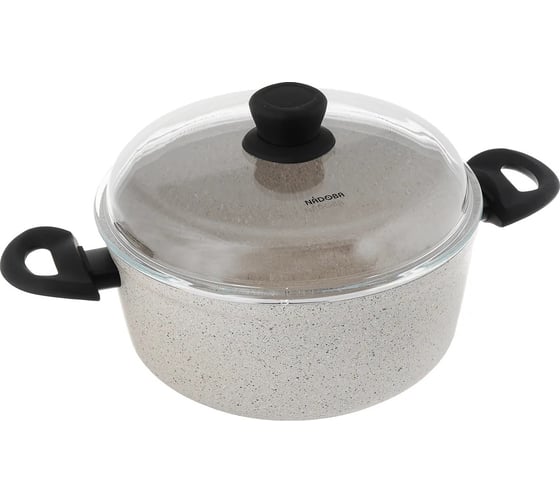 Кастрюля NADOBA MARMIA с антипригарным покрытием, с крышкой, 24 см/4,2 л, 728311 1