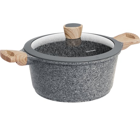 Кастрюля NADOBA MINERALICA с антипригарным покрытием, с крышкой, 24 см / 4,3 л, 728411