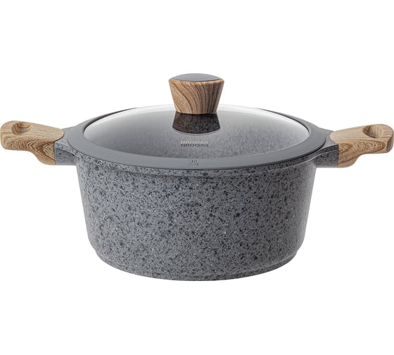 Кастрюля NADOBA MINERALICA с антипригарным покрытием, с крышкой, 24 см / 4,3 л, 728411