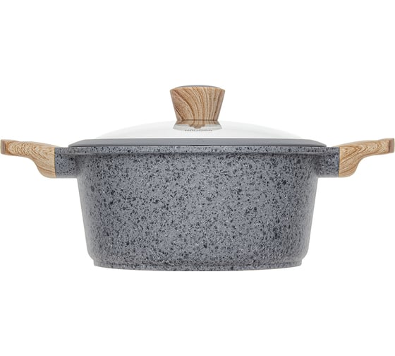 Кастрюля NADOBA MINERALICA с антипригарным покрытием, с крышкой, 24 см / 4,3 л, 728411