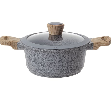 Кастрюля NADOBA MINERALICA с антипригарным покрытием, с крышкой, 20 см / 2,4 л, 728412