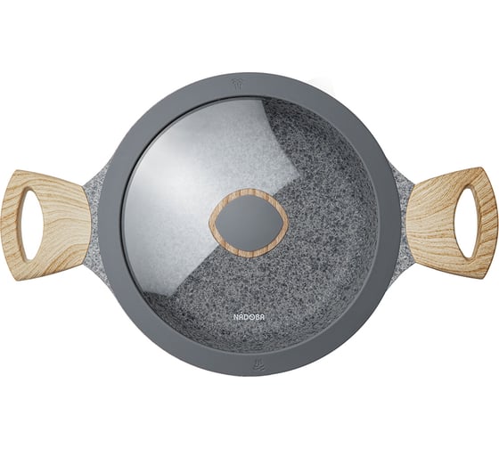 Кастрюля NADOBA MINERALICA с антипригарным покрытием, с крышкой, 20 см / 2,4 л, 728412