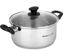 Кастрюля Master House со стеклянной крышкой Nero-5,0 60477