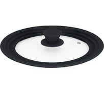 Стеклянная крышка Master House Моника-20/22/24 с силиконовым ободом, графит 75059